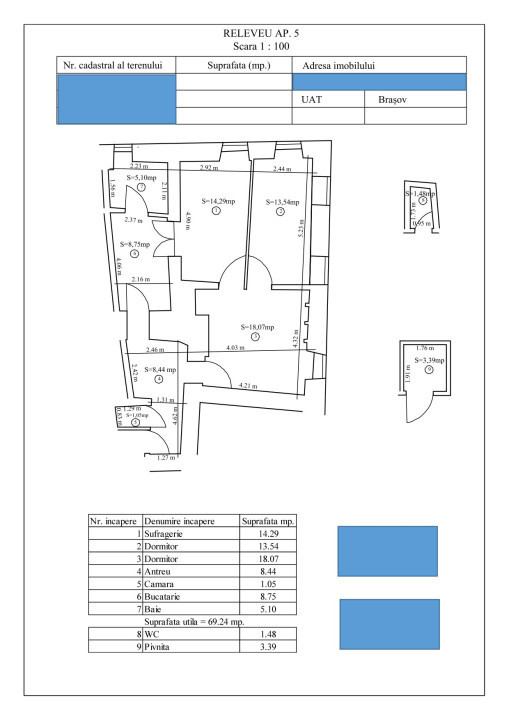 Apartament in casa declarata Monument Istoric