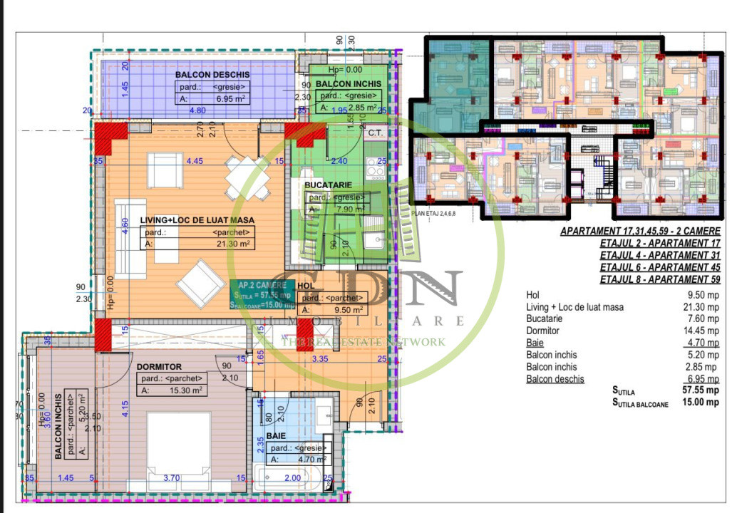 Apartament decomandat, 73.70mp, cartier Cornitoiu, zona Liceul Bibescu