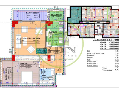 Apartament decomandat, 73.70mp, cartier Cornitoiu, zona Liceul Bibescu