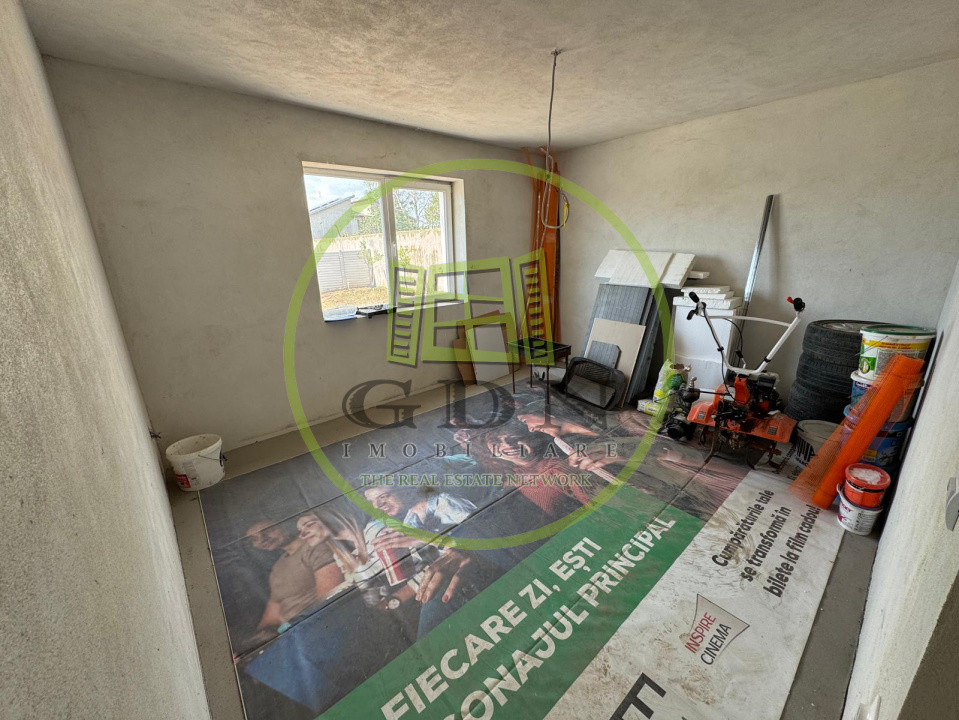 Casă nouă semifinisată S+P+M cu teren de 1062mp în Ghercești, zona DEx