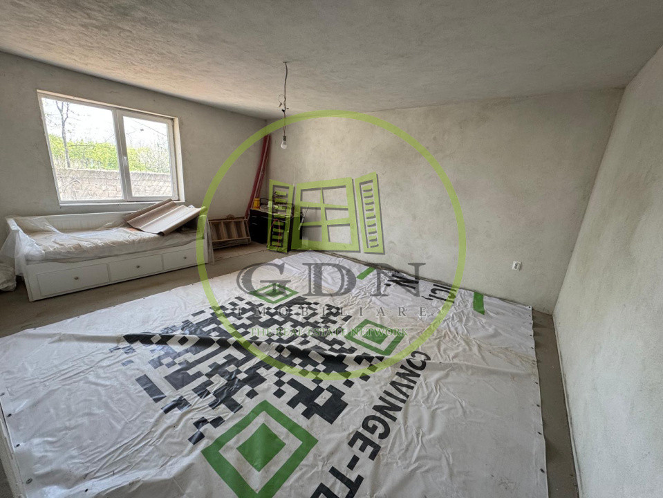 Casă nouă semifinisată S+P+M cu teren de 1062mp în Ghercești, zona DEx