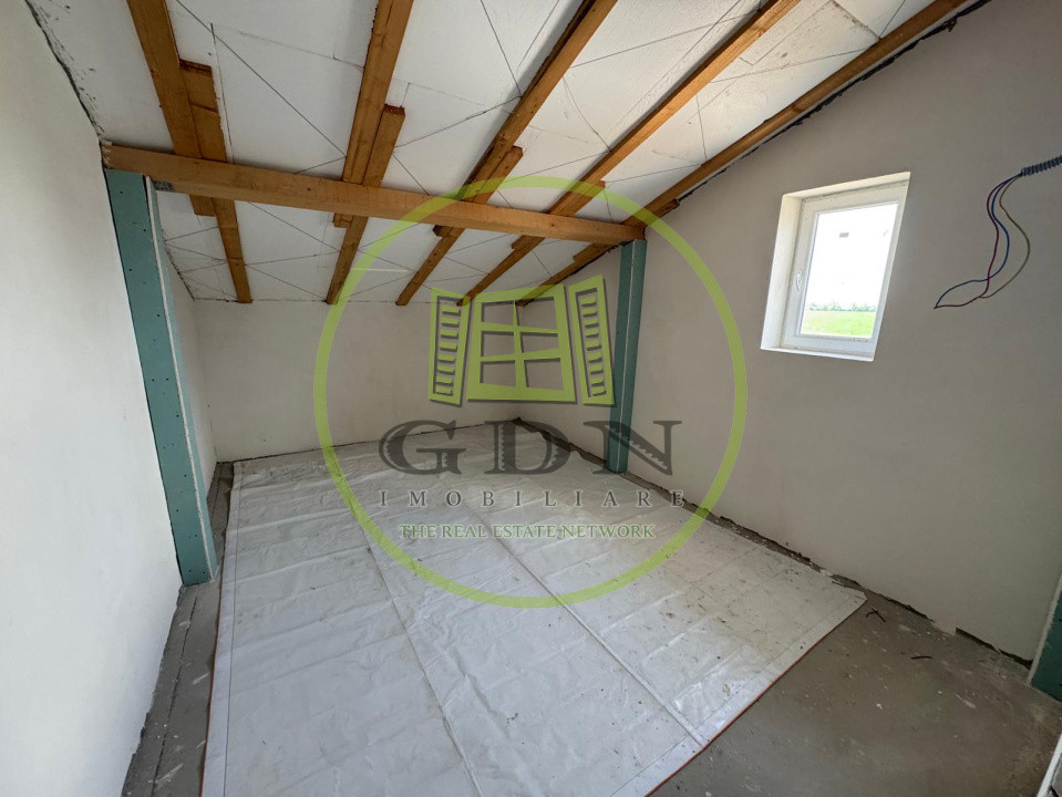 Casă nouă semifinisată S+P+M cu teren de 1062mp în Ghercești, zona DEx