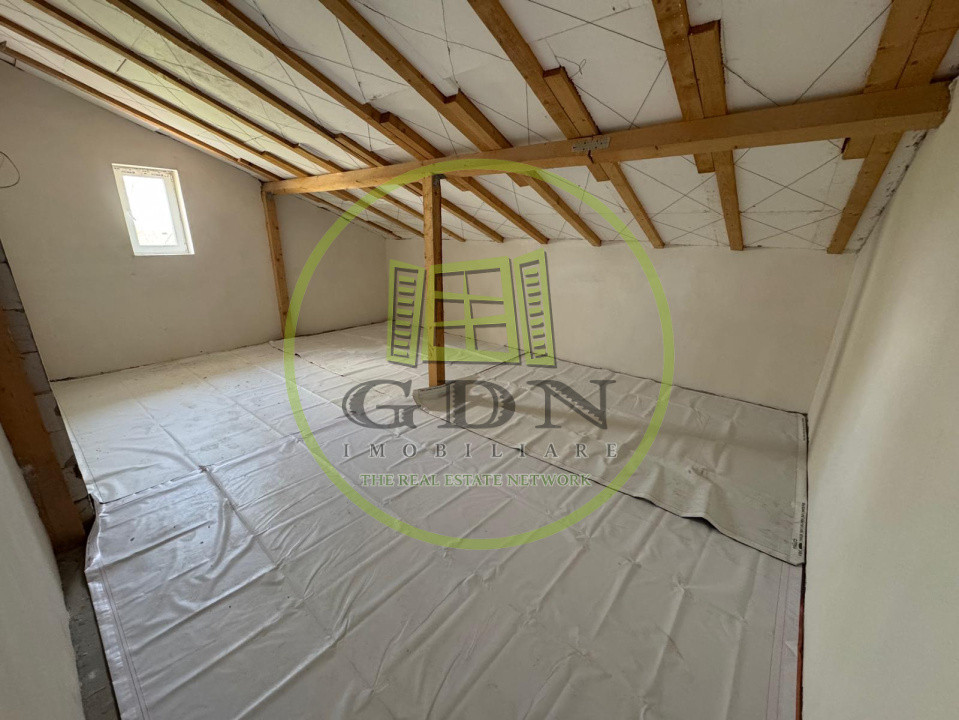 Casă nouă semifinisată S+P+M cu teren de 1062mp în Ghercești, zona DEx