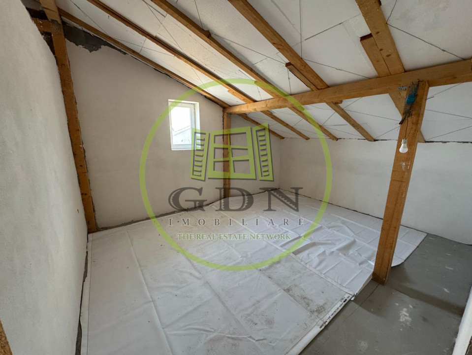 Casă nouă semifinisată S+P+M cu teren de 1062mp în Ghercești, zona DEx