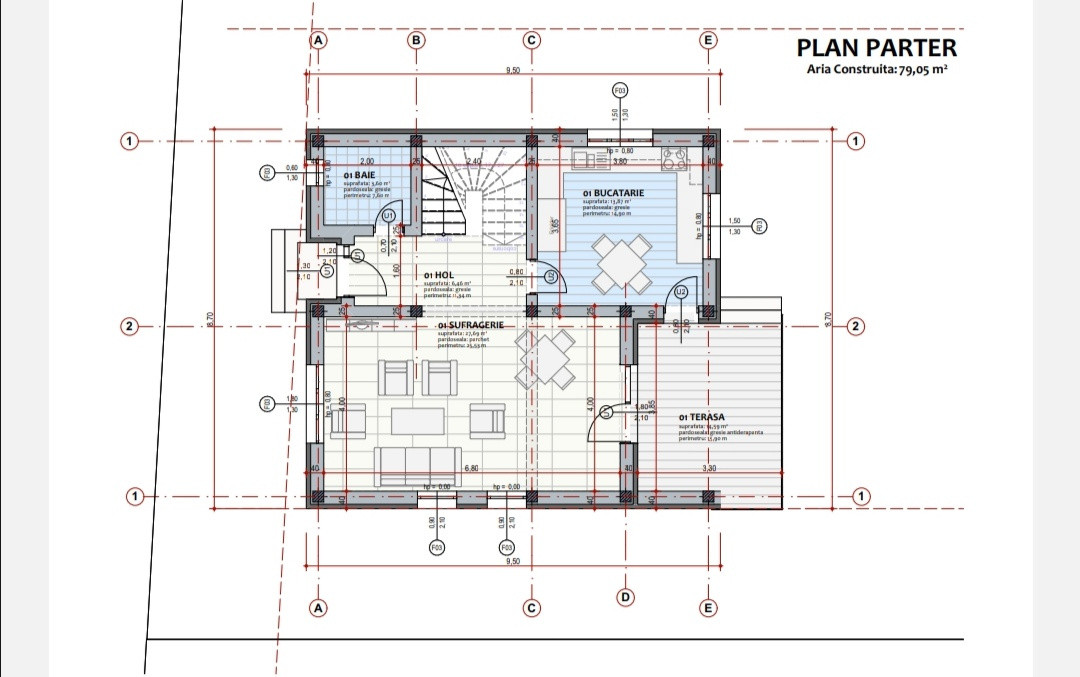Duplex 130 mp, Curte și vedere  panoramica– Cristian, în Construcție