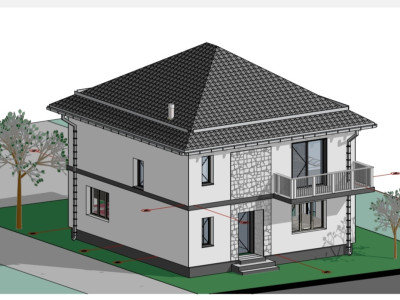 Duplex 130 mp, Curte și vedere  panoramica– Cristian, în Construcție
