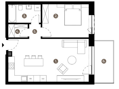 Apartament 2 camere  - complex rezidential ERA