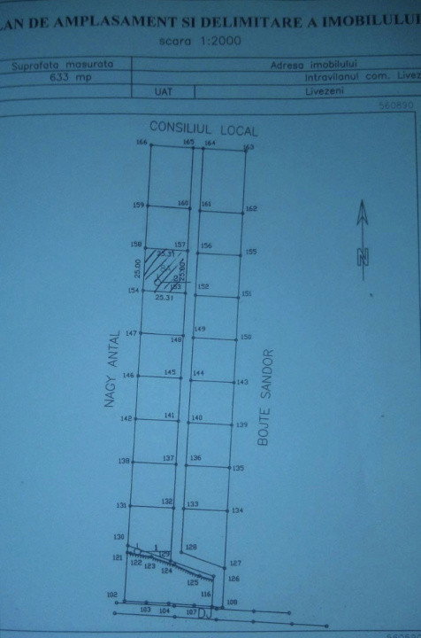 REPREZENATRE EXCLUSIVĂ! Teren intravilan construcții, zonă superbă, Livezeni. 
