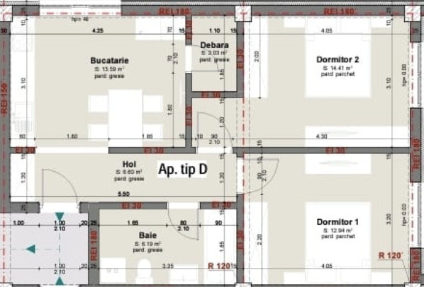 Apartament 3 camere in zona dura loc parcare inclus 