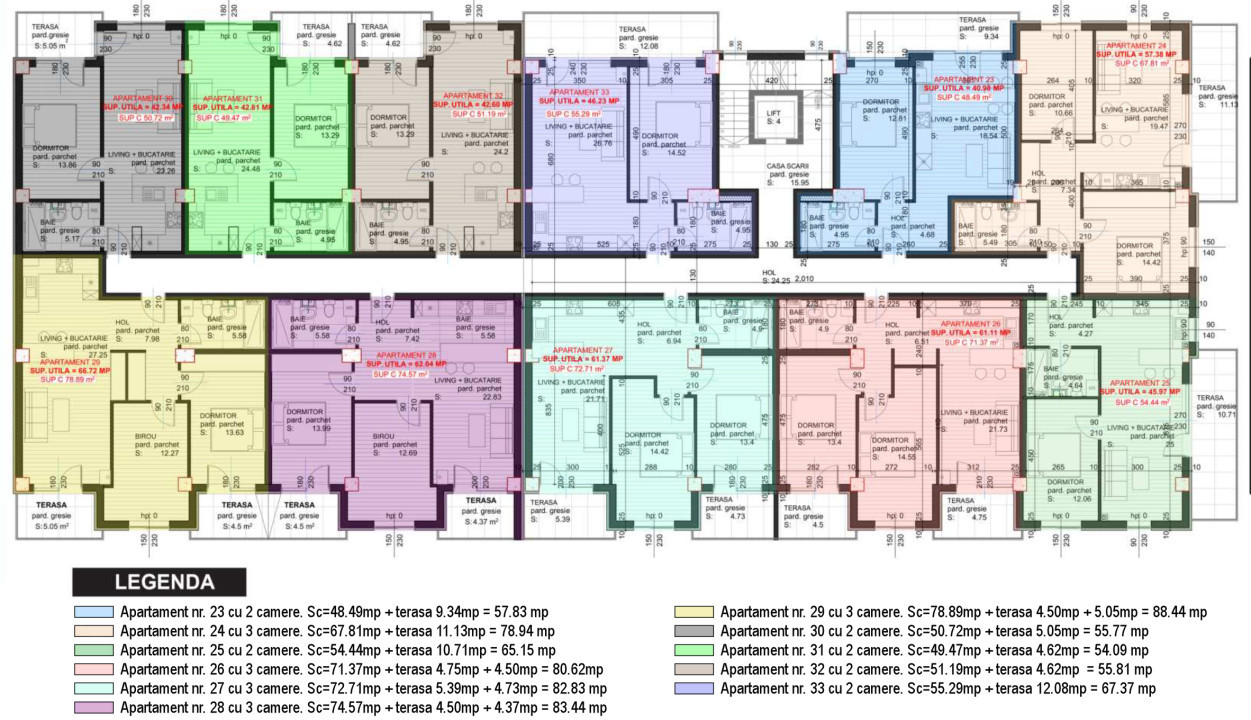 Apartamente cu 2 camere zona Marinescu