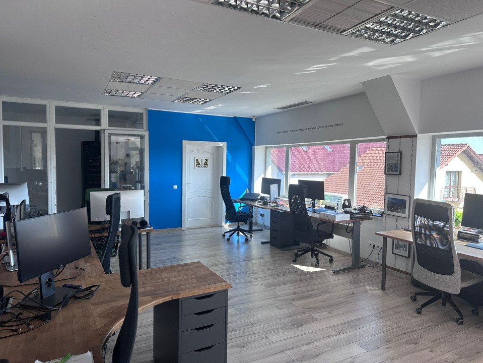 🏢 Clădire de birouri de închiriat | 625 mp utili | 2 etaje + mansardă |
