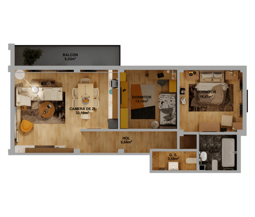 Apartament 3camere, open-space, 83mp, Cartier Veterani, Parcul Nicolae Romanescu