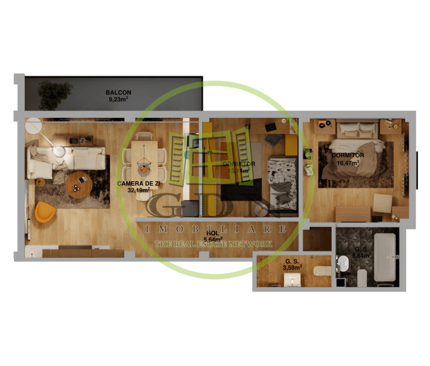 Apartament 3camere, open-space, 83mp, Cartier Veterani, Parcul Nicolae Romanescu