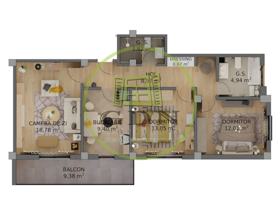 Apartament 3camere, decomandat, 81mp, Cartier Veterani, Parcul Nicolae Romanescu
