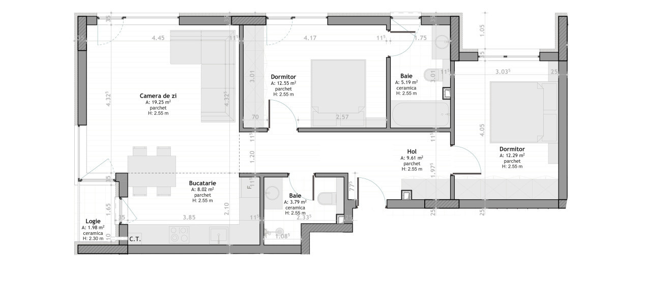Apartamente de vânzare 2 - 3 camere