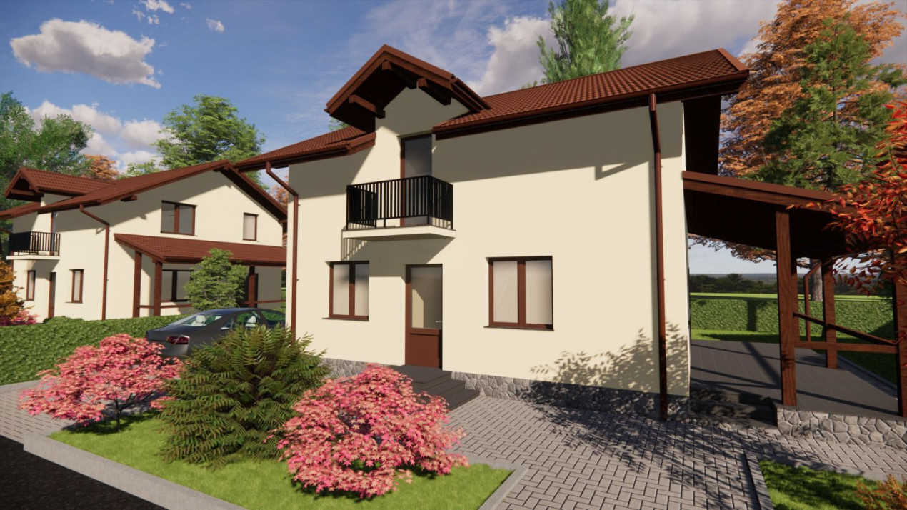 Casă nouă la stadiu finisat de vânzare în Reghin