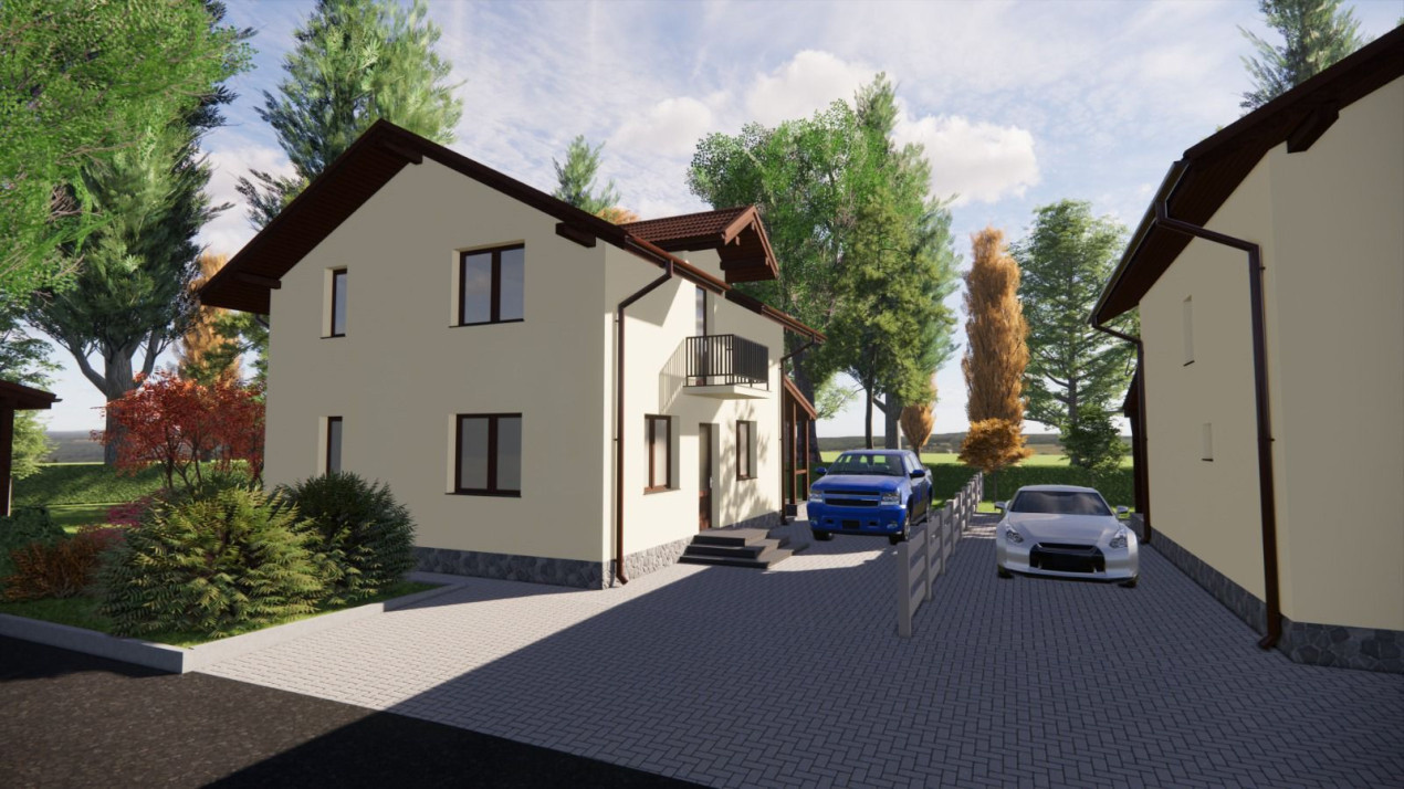 Casă nouă la stadiu finisat de vânzare în Reghin