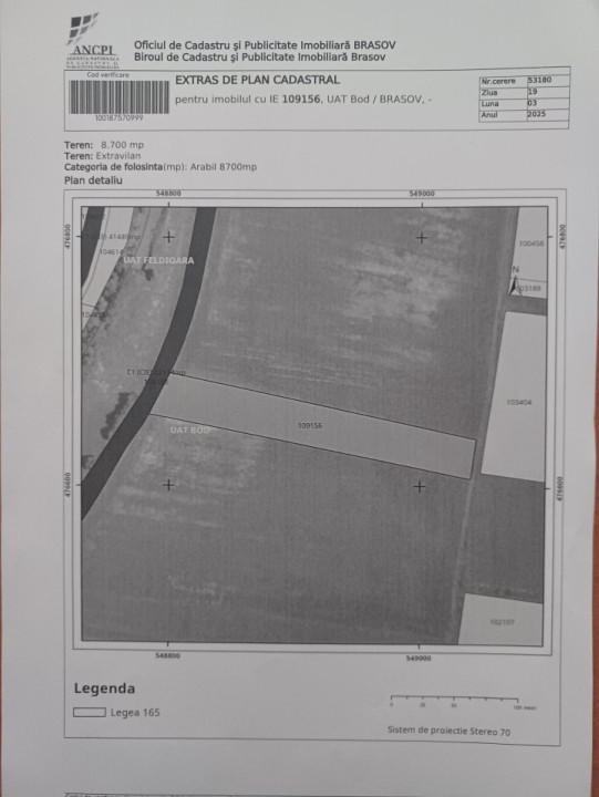 De vanzare teren extravilan BOD SAT