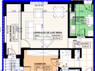 Apartament 2 camere, decomandat, 57.70mp, 1 Mai, zona Parc Nicolae Romanescu