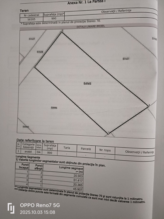 Teren de vânzare 1000 mp cu autorizație de construcție 