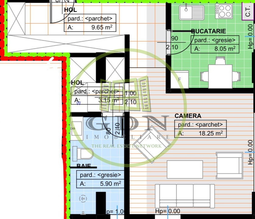 Garsoniera decomandata, 45mp, cartier 1 Mai, zona Parc Nicolae Romanescu