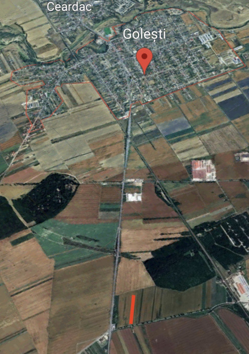 Teren extravilan 9113 mp in apropierea drumului E85