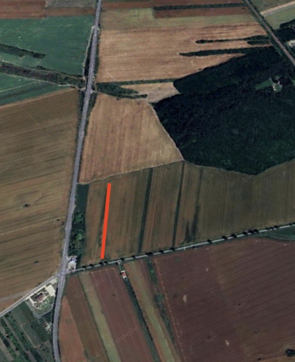 Teren extravilan 9113 mp in apropierea drumului E85