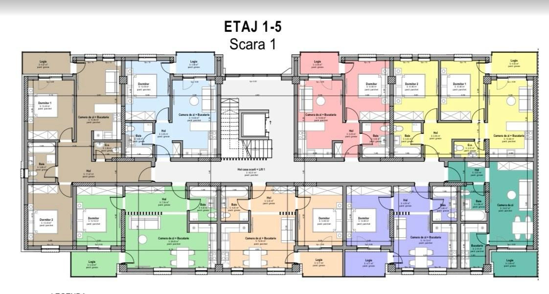  Proiect Rezidențial Nou – Bloc P+5 cu apartamente de 1, 2,3 camere