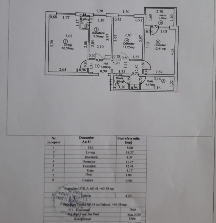Apartament de vânzare - 3 camere | 65,38 mp | zona Valea Aurie 