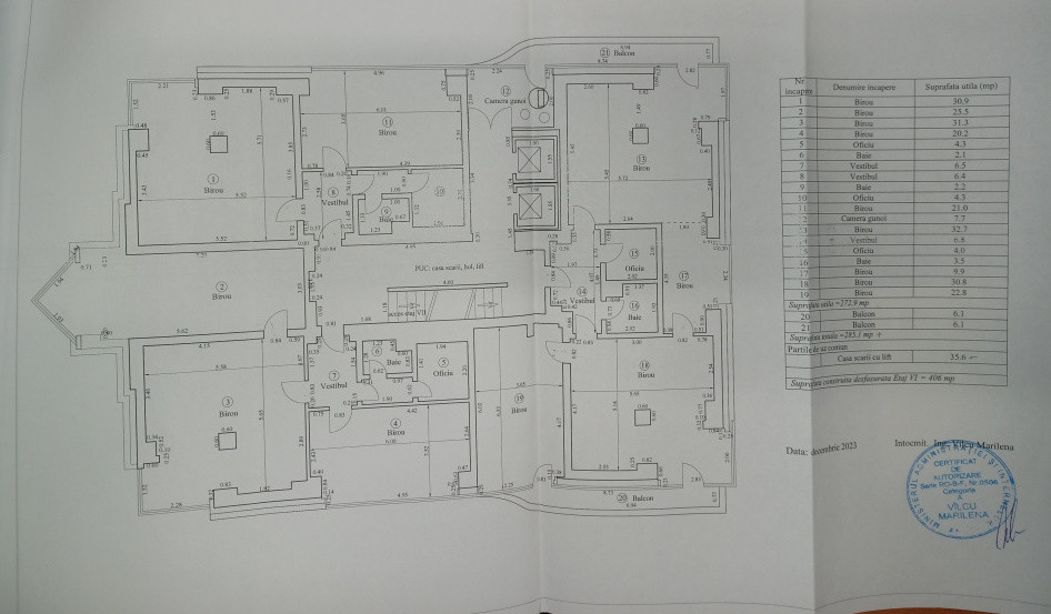 Spatiu birou central, versatil