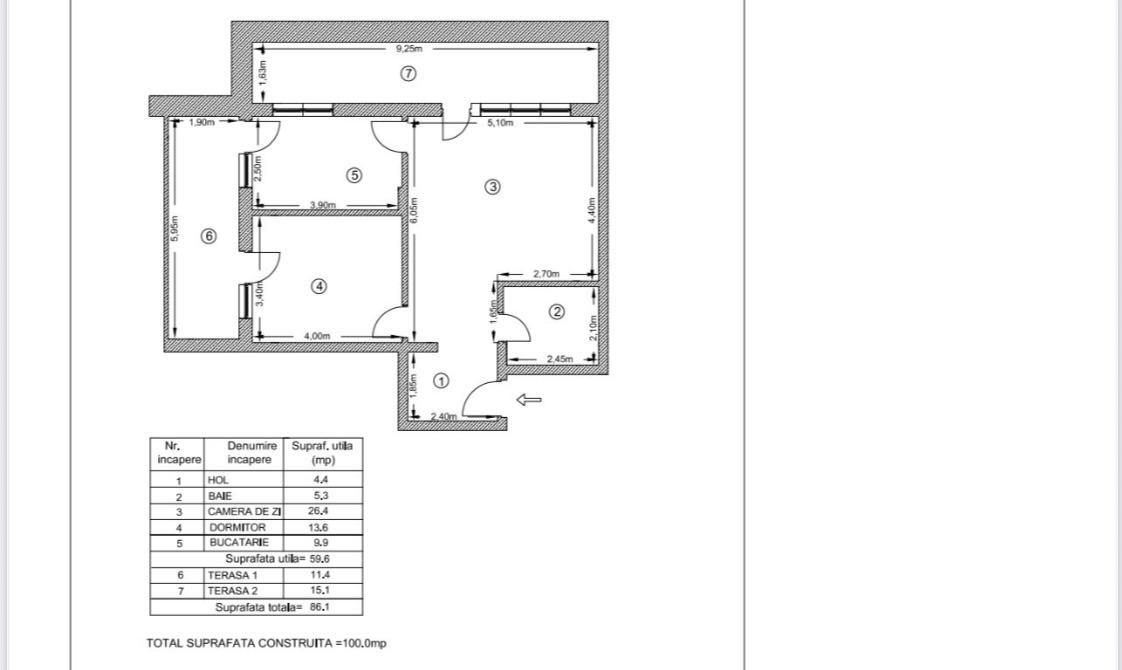 De vanzare - Apartament 2 camere  Tautii Magheraus