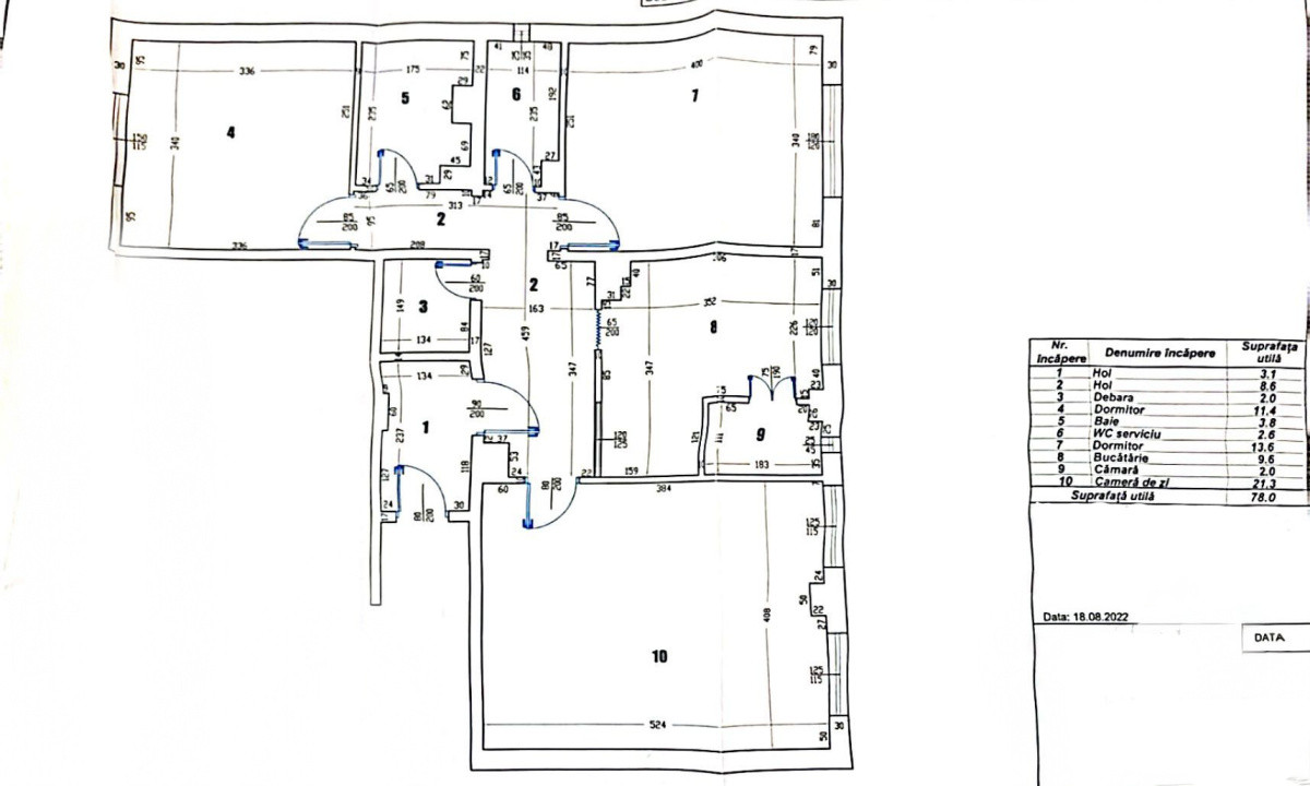 Apartament 3 camere, decomandat, 78 mp, Cartierul 1 Mai, zona Autogara