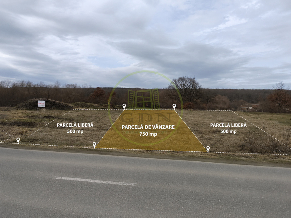 Vânzare teren 750 mp • Amprentă 262 mp • Construcție 3–4 niveluri