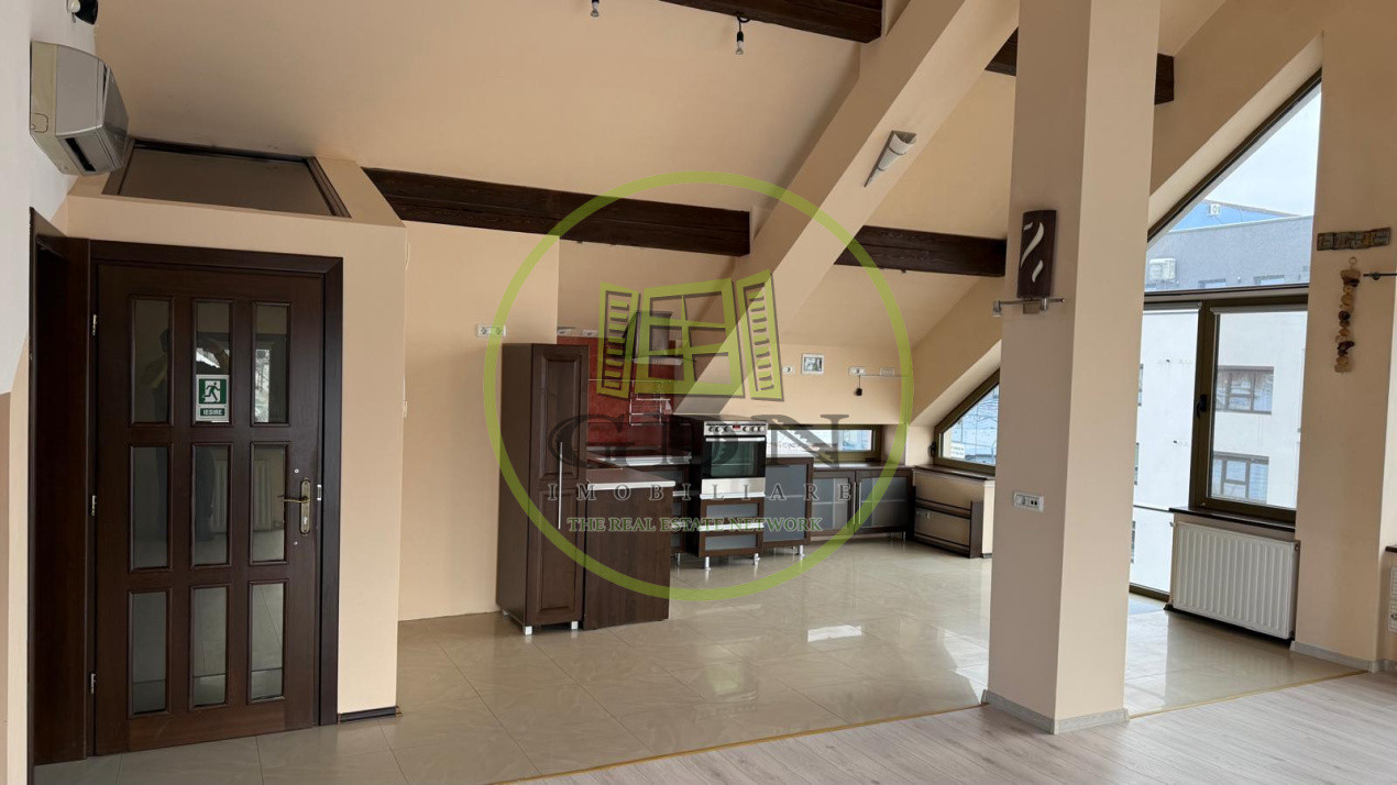     Spațiu comercial / birouri de 120 mp – mansardă, utilități separate, TVA 0%