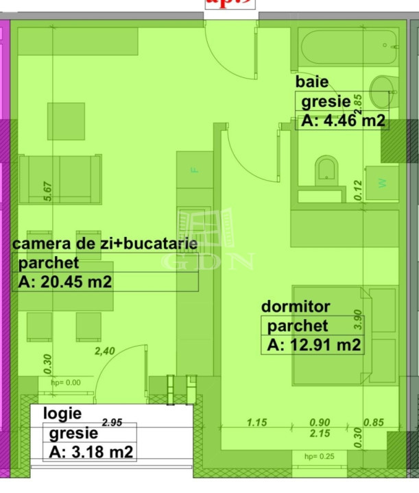 Nou - Vasile Alecsandri - 2 camere