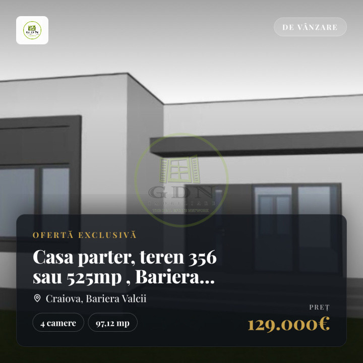 Casa parter, teren 356 sau 525mp , Bariera Valcii, zona Simnicul de Jos