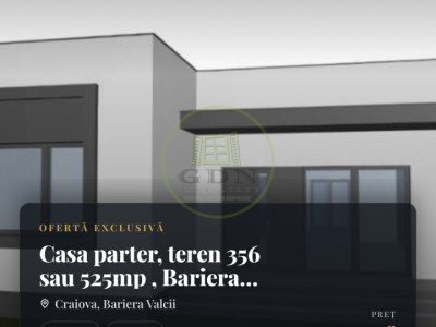 Casa parter, teren 356 sau 525mp , Bariera Valcii, zona Simnicul de Jos