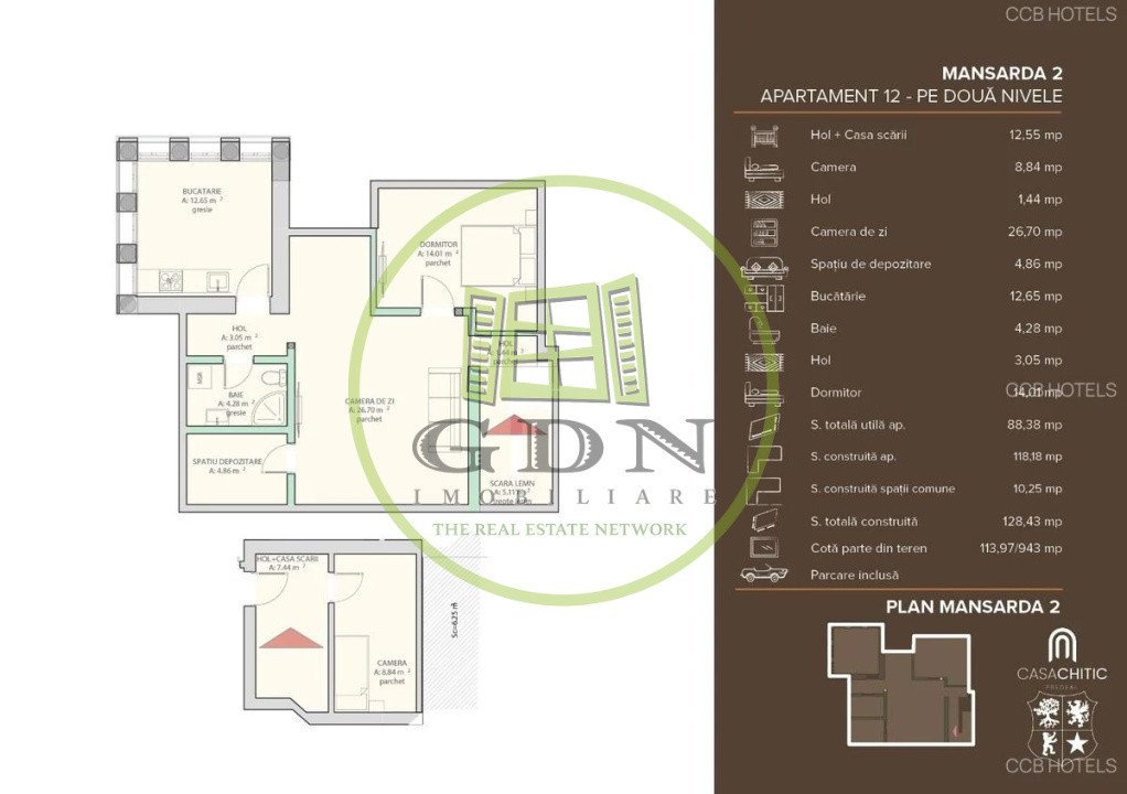 AP12 – Apartament de vacanță exclusivist -Vilă istorică Neo-Românească – Predeal