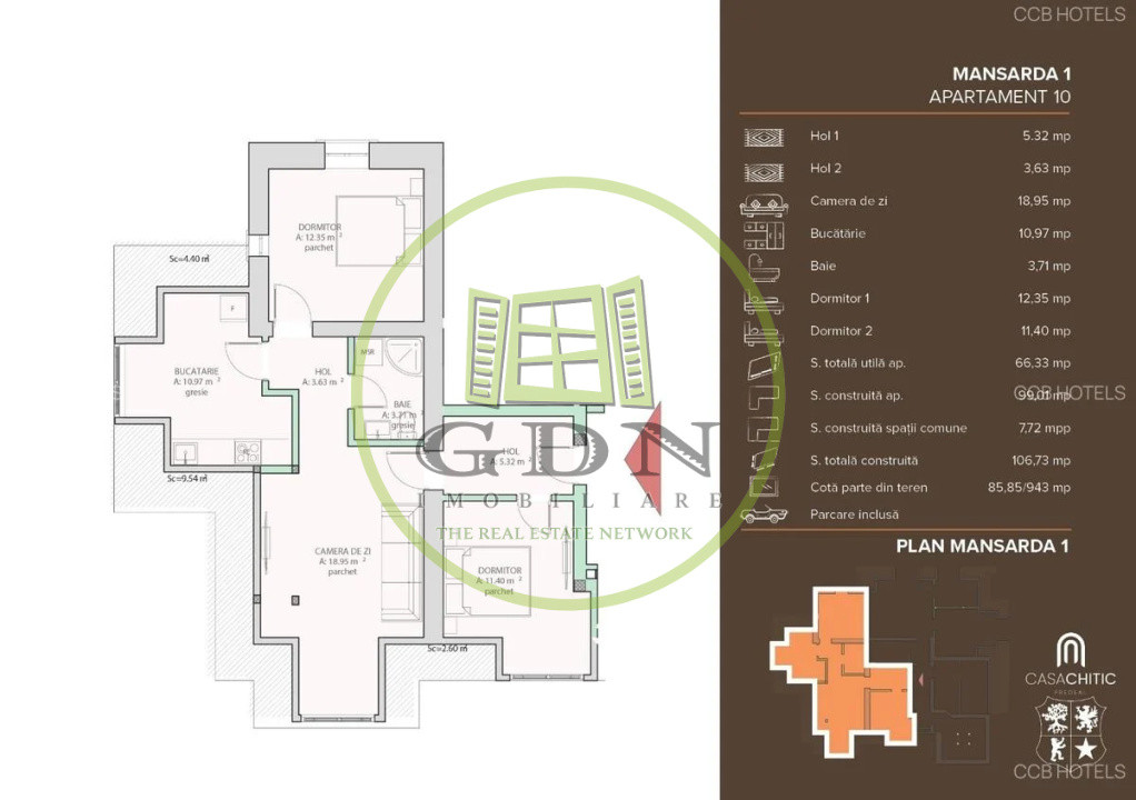 AP10 – Apartament de vacanță 3 camere  Vilă Neo-Românească – Predeal