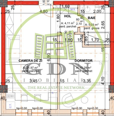 Apartament nou, tip studio, 47.24mp, cartier 1 Mai, zona Braniste!