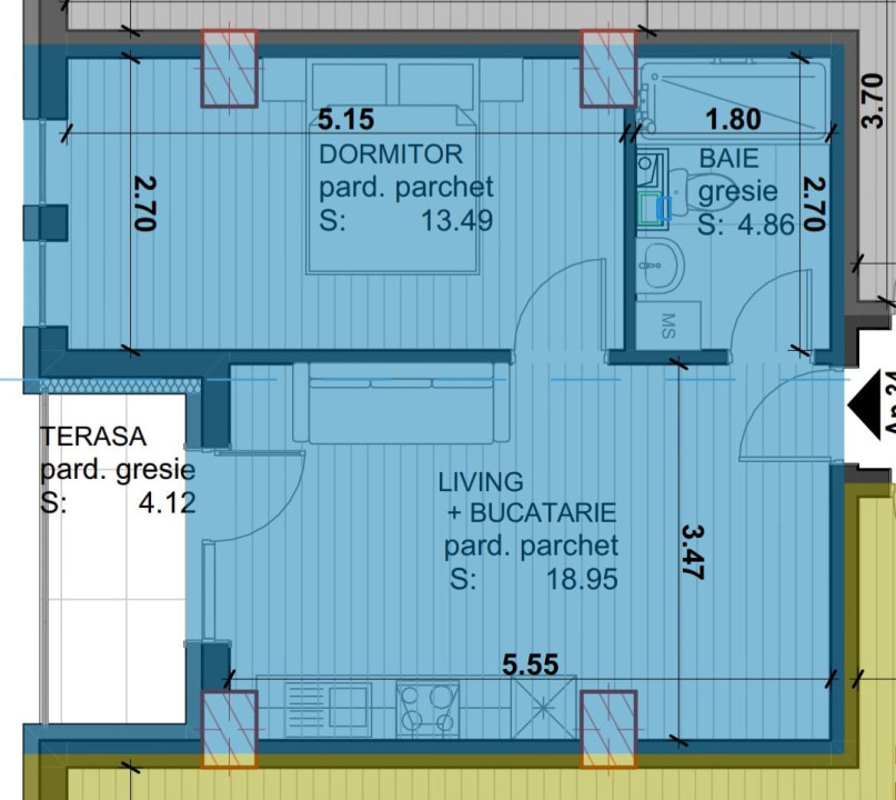 Apartamente de vanzare - bloc nou- Granicerilor