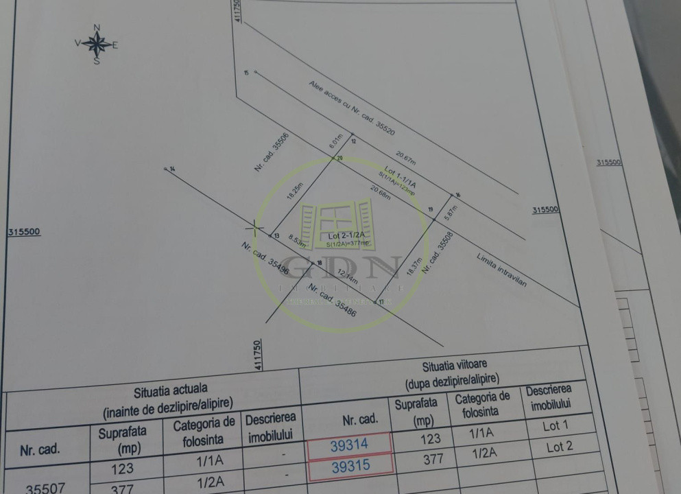 Teren intravilan, 500 mp, localitatea Ghercesti, zona Aeroport