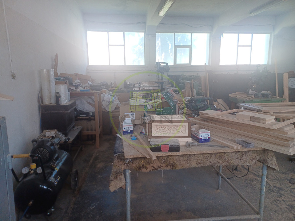 De vanzare fabrica mobilier lemn masiv sculptat + confectii metalice 