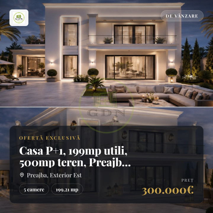 Casa P+1, 199mp utili, 500mp teren, Preajba, zona Selgros