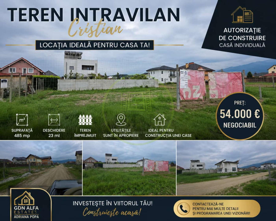 🏡 Teren intravilan de vânzare în Cristian – Locația ideală pentru casa ta!