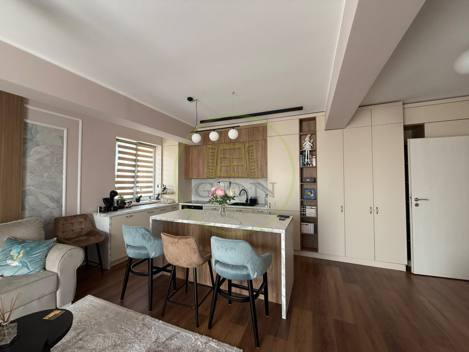 Apartament 2 camere, open-space, 55 mp, Veterani, Zona Parcul Romanescu 