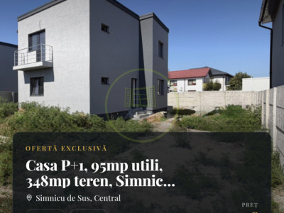 Casa P+1, 95mp utili, 348mp teren, Simnicul de Sus , zona Perla Albestenilor