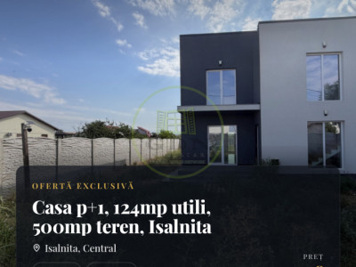 Casa p+1, 124mp utili, 500mp teren, Isalnita
