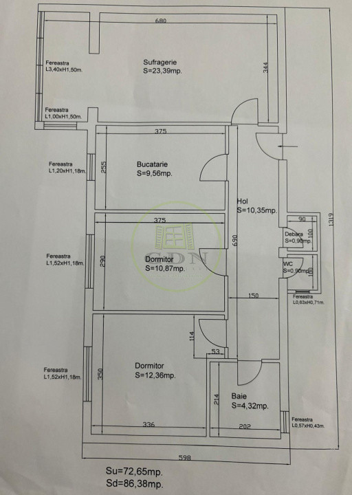Apartament 3 camere de renovat – Calea București, Astra | 72,65 mp | Etaj 2/8 | 