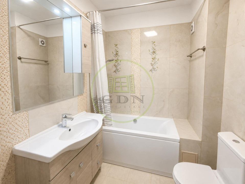 Apartament 2 camere | 47,9 mp + balcon 9,9 mp | Etaj 1/3 | Centrală proprie